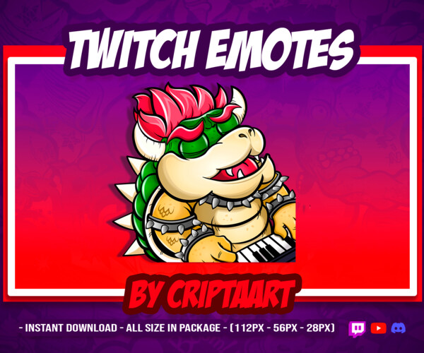 Mike-O on X: Just made these movie Bowser emotes, free to use on your  twitch dot tv  / X