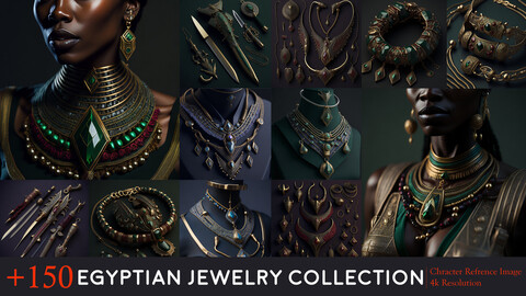 Egyptian Jewelry Collection-4k|Reference Image