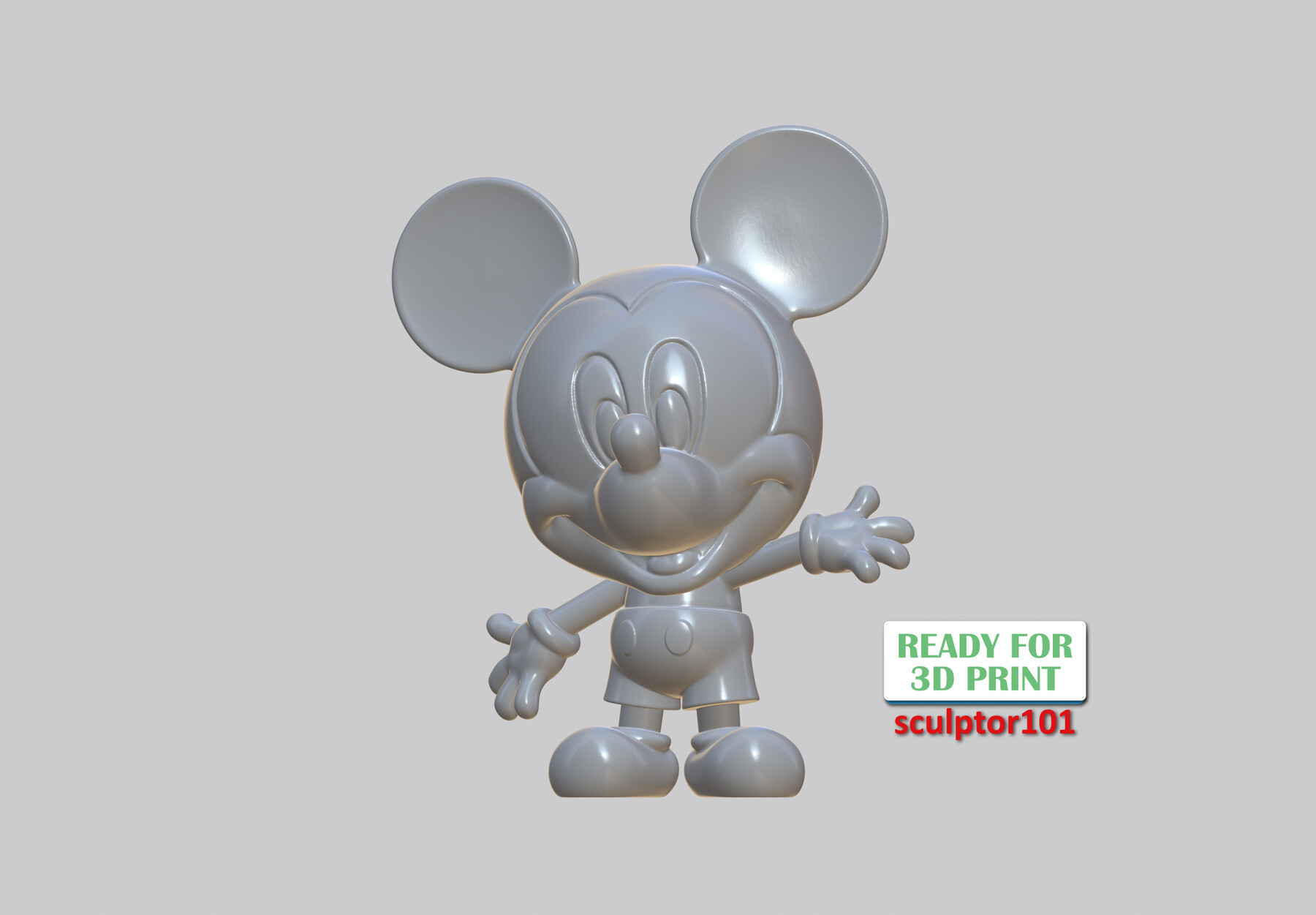 Miki Mouse Face, 3D CAD Model Library