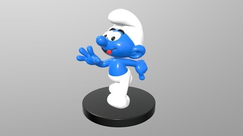 3D file The Smurfs 3D Model - Brainy Smurf fan art printable model