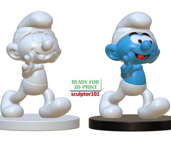 ArtStation - The Smurfs - Walking Smurf 3D Print Model | Resources