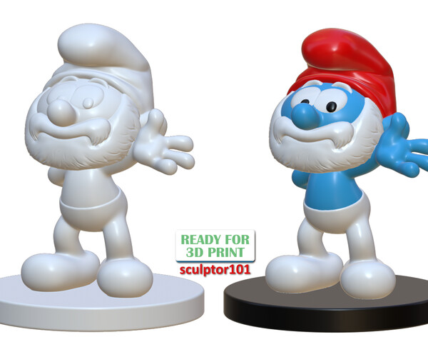 ArtStation - The Smurfs - Papa Smurf 3D Print Model | Resources