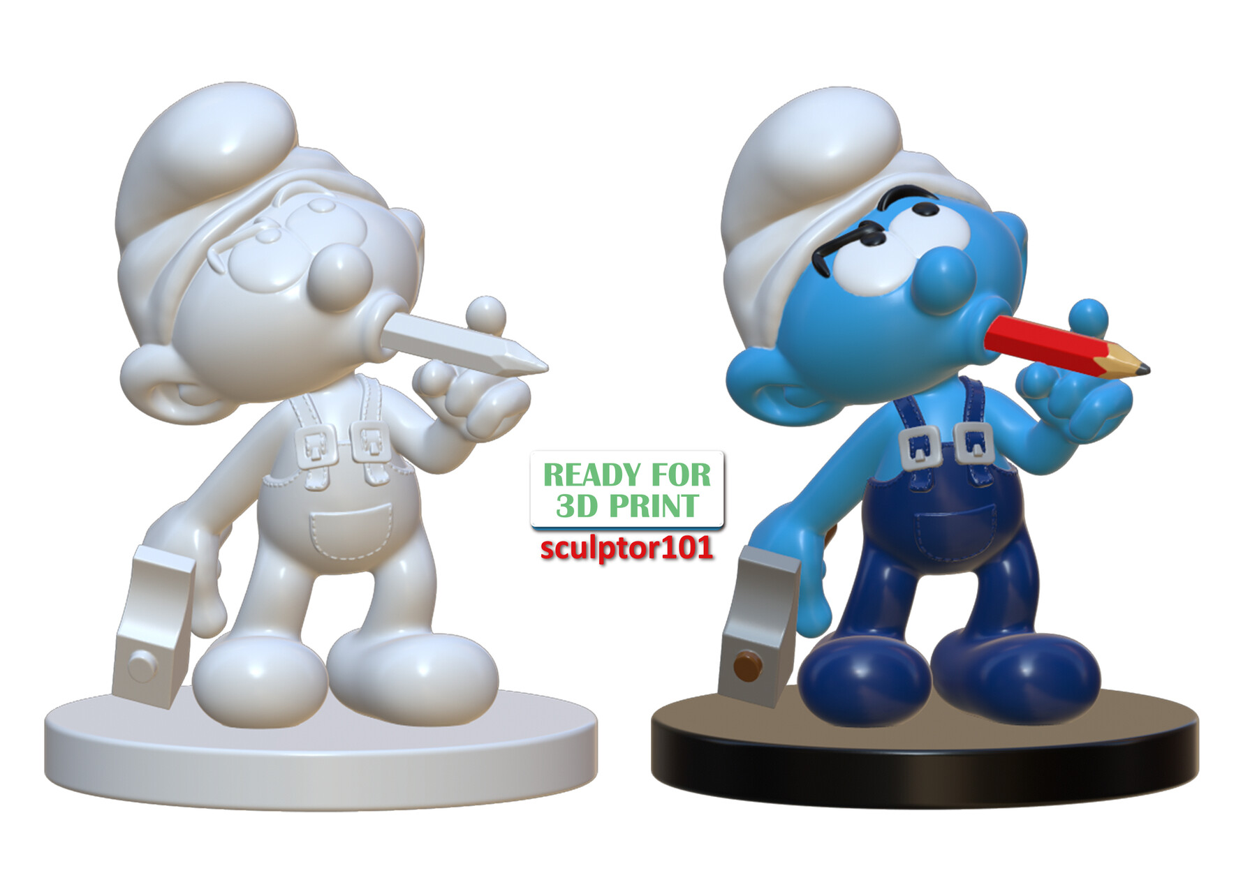 ArtStation - The Smurfs - Handy Smurf 3D Print Model | Resources