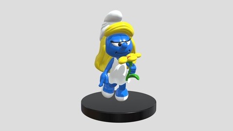 3D file The Smurfs 3D Model - Brainy Smurf fan art printable model