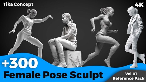 +300 Female Pose Sculpt (4k)