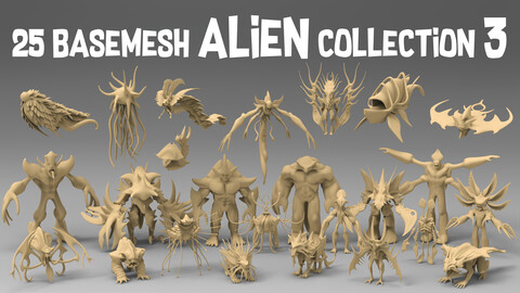 25 basemesh alien collection 3