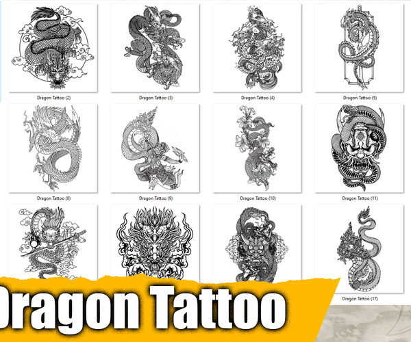 ArtStation - Dragon Ball's Tattoo Flashes