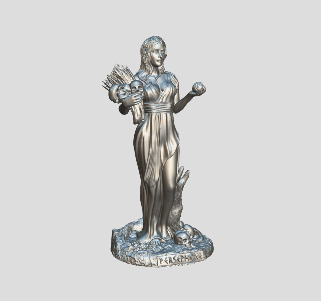 ArtStation - Statue of the Greek goddess Persephone for 3d printing ...