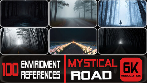 100 Mystical Road Landscape - Environment References | 6K Resolution