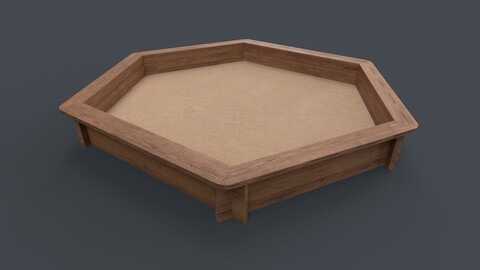 PBR Outdoor Wooden Sandbox Hexagon C