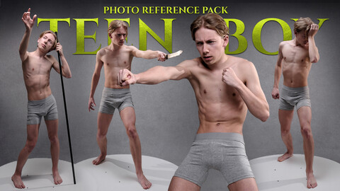 A Teen Boy- Photo reference pack for artists 781 JPEGs noAI