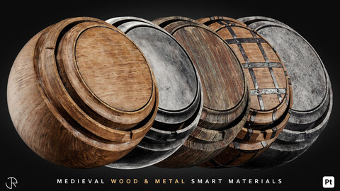 Medieval Wood & Metal Smart Materials for Substance 3D Painter