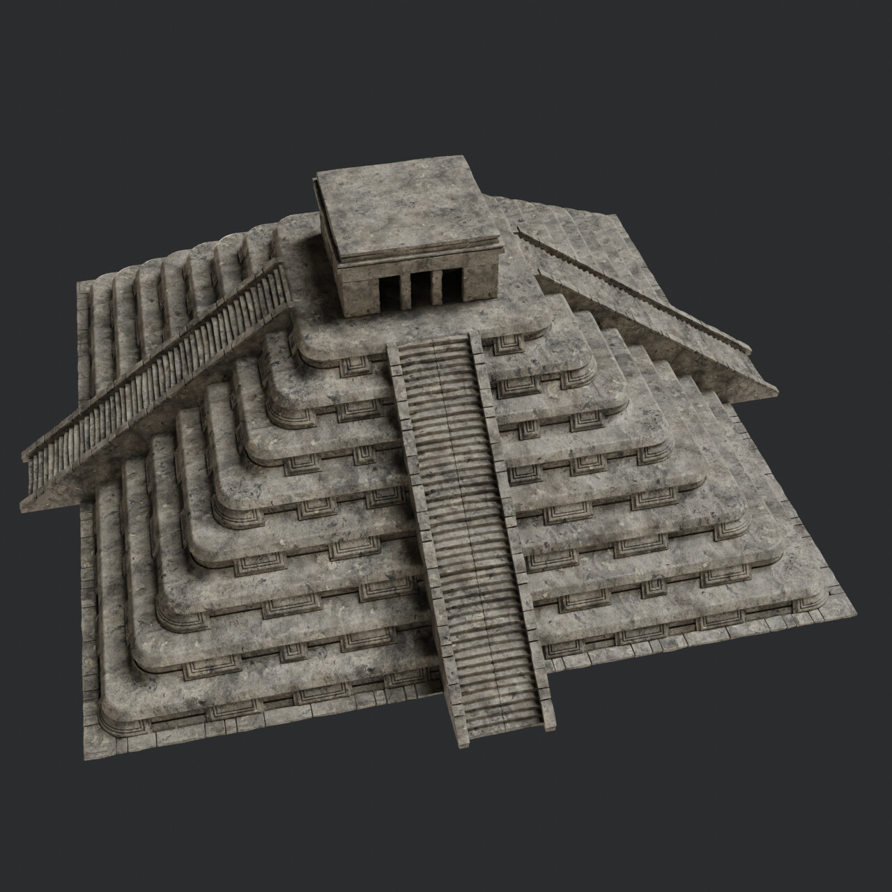 ArtStation - PYRAMID TEMPLE AZTEC MAYAN INCA PLATFORM STAIRS COLLECTION ...