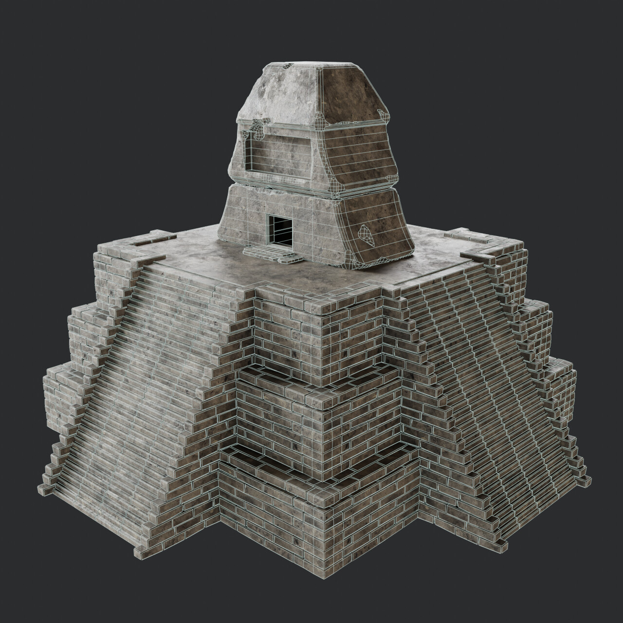 ArtStation - PYRAMID TEMPLE AZTEC MAYAN INCA PLATFORM STAIRS COLLECTION ...