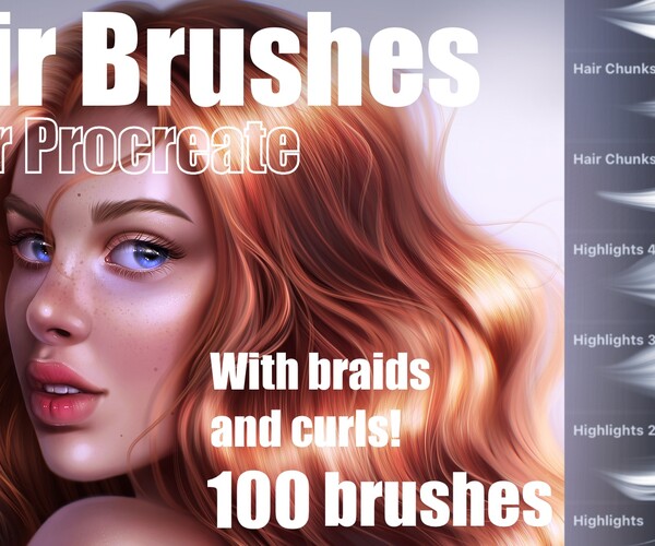 ArtStation - Hair Brushes for Procreate | Brushes