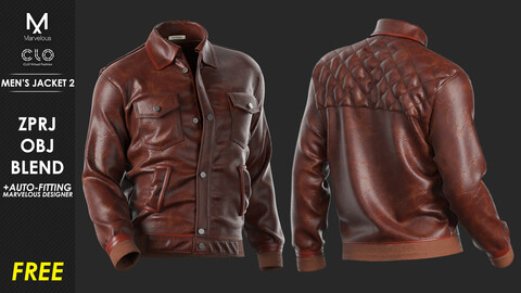 Free - Men's Jacket 2 - Marvelous / CLO Project file