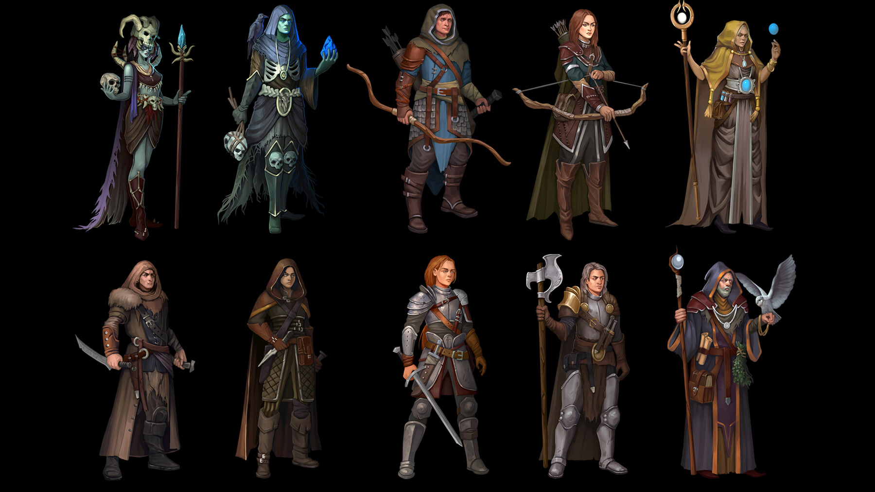 ArtStation - Fantasy Character Classes 02 | Game Assets