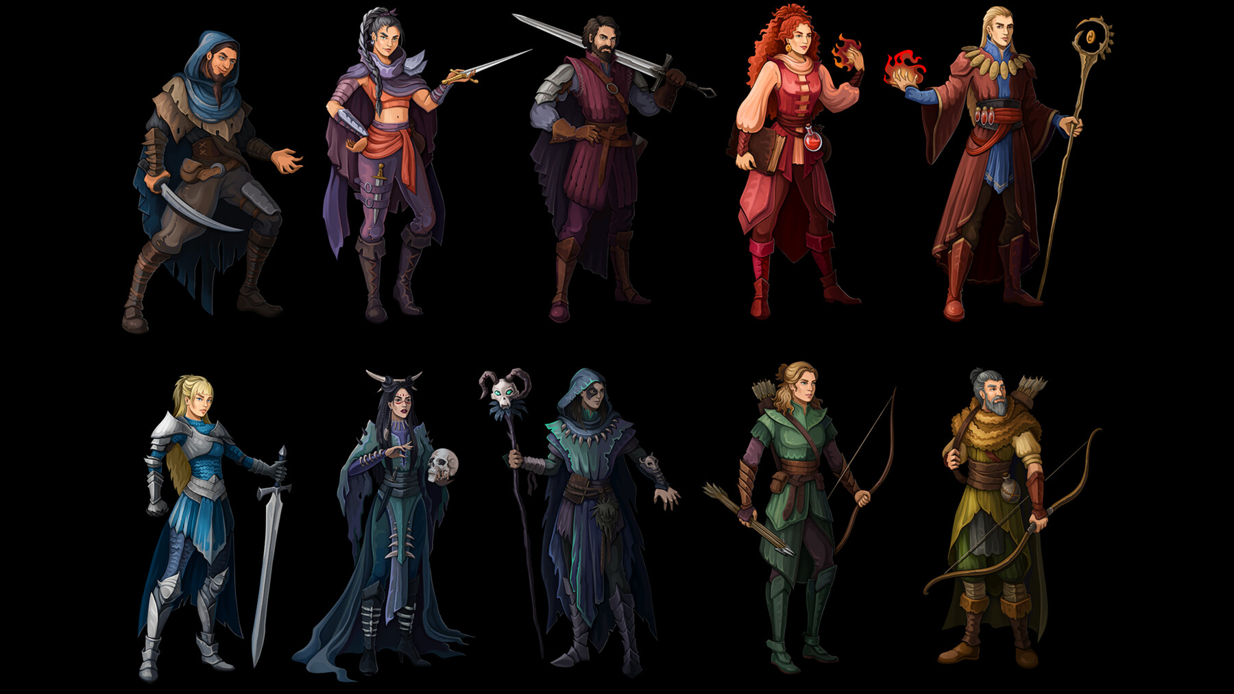 ArtStation - Fantasy Character Classes 05 | Game Assets