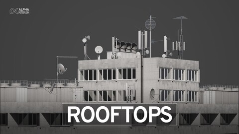 50 Rooftops Basemesh Vol.04 (Game Ready)