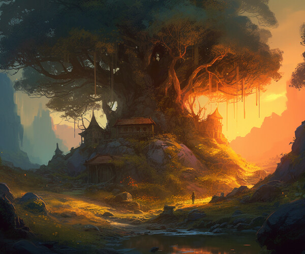 ArtStation - Beneath the Mighty Oak: Secrets and Wisdom of an Ancient ...