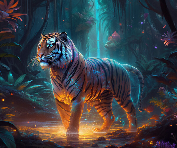 ArtStation - Majestic Animal Illustrations Arts+Prompt - Midjourney ...