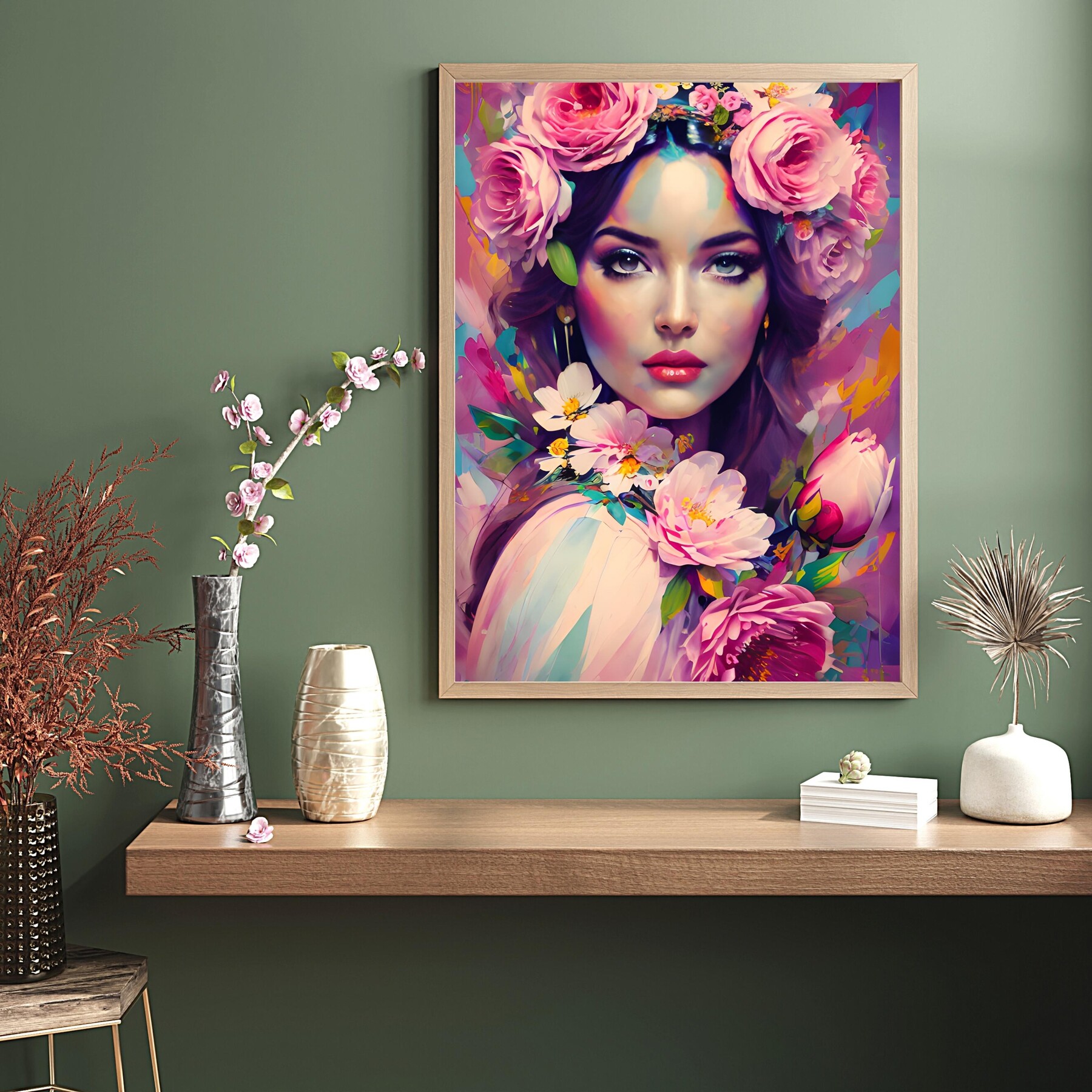 ArtStation - Elegant Woman Painting, Digital Art, Printable Art ...