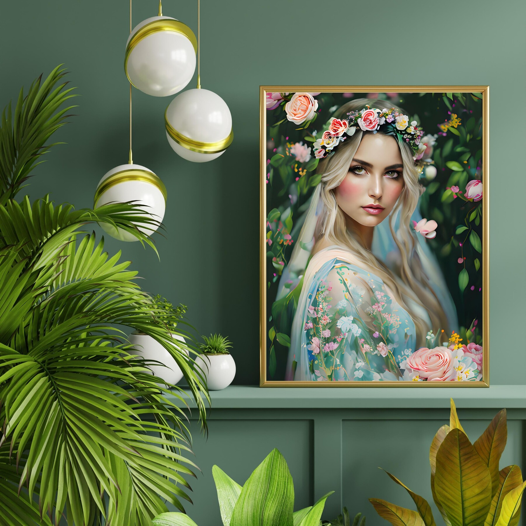 ArtStation - Elegant Woman Painting, Digital Art, Printable Art ...