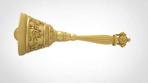 laxmi bell | lakshmi ghanti | bell | indian worship bell | god bell | ghanti-3d-file | gods weapon | worship item
