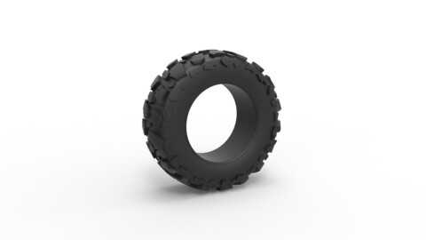 3D printable Diecast offroad tire 63 Scale 1:25