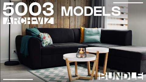 Interior Models BUNDLE - Furniture for Blender & 3ds max