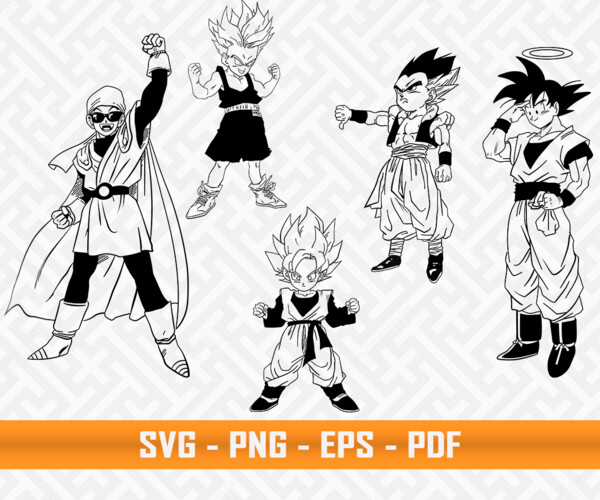 Anime Manga Characters Svg, Dragonball Z Svg, Goku Svg