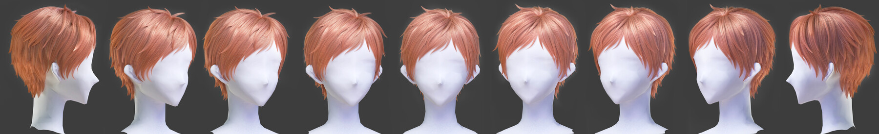 Artstation Anime Male Short Hair Hairstyle Blender Particle Hair