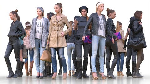 From Casual to Leather: 19 3D Scanned Girls Ready to Rock Your World!