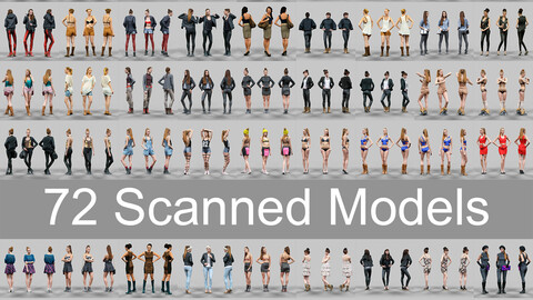 Get Ready to Meet Your 3D Modeling Dream Team with the 72 3D Scanned Girls Master Collection!