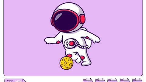 Cute Astronaut Playing Soccer Moon Cartoon Vector Icons Illustration. Flat Cartoon Concept. Suitable for any creative project.