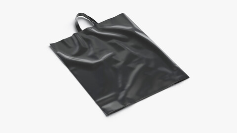 Black Loop Handle Plastic Bag - shop carry packet