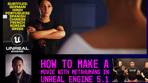 How to make a movie with Metahumans in Unreal Engine 5.1 (Beginner Friendly) (German,Hindi,Portuguese,Spanish,Chinese, French, Greek, Korean Subs)