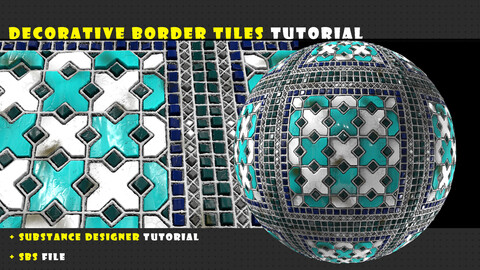 Decorative border tiles  - Substance 3D Designer