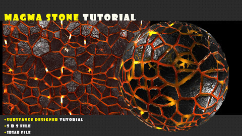 Magma Stone - Substance 3D Designer