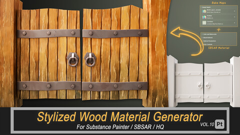 Stylized Wood Material Generator (SBSAR) Vol.10