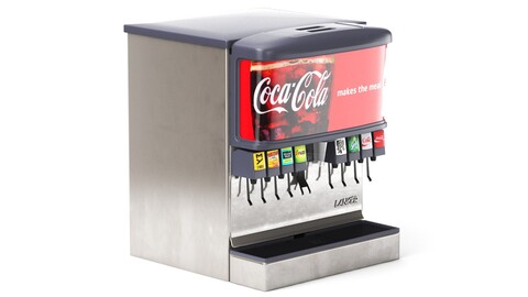 8-Flavor Ice & Beverage Soda Fountain_02 3D Model