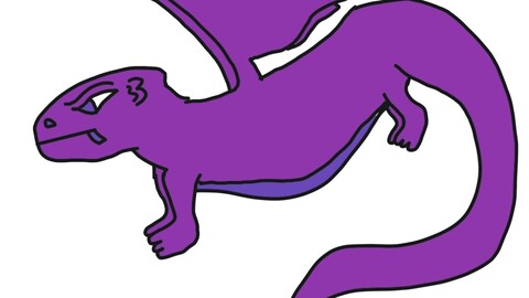 Dragon purple simple