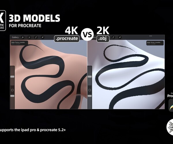 ArtStation - Procreate 3d Models (4K) Arm Male | Resources