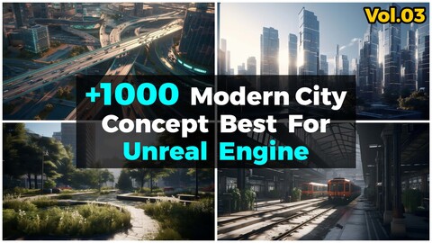 +1000 Modern City Concept Best For Unreal Engine (4k)