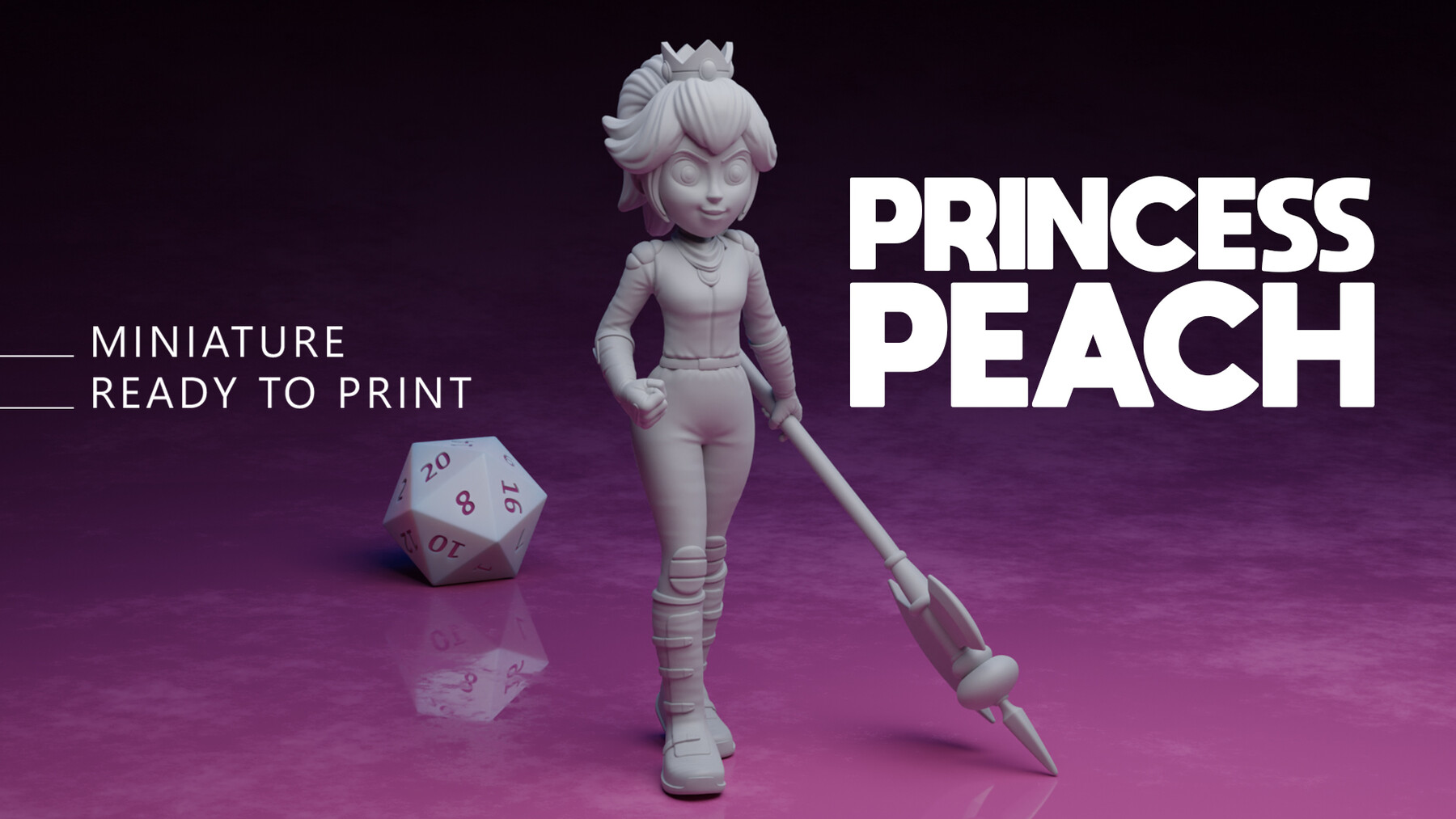 Princess Peach - Mario - 3D READY TO PRINT