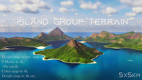 Island Group Terrain 5x5km