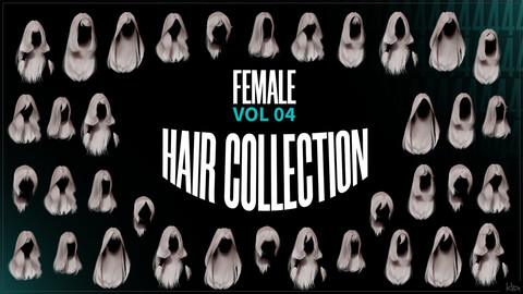 Female Hair Collection 04 - Game Ready