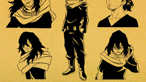 Aizawa SVG / Anime SVG / Cricut SVG / PNG / Anime Vectors