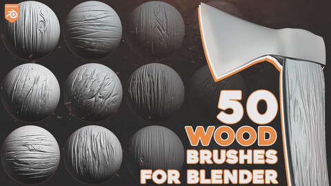 Blender Wood Sculpting Brushes vol.2