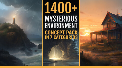 1400+ Mysterious Environment Concept pack in 7 Categories